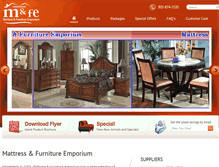 Tablet Screenshot of mattressandfurnitures.com